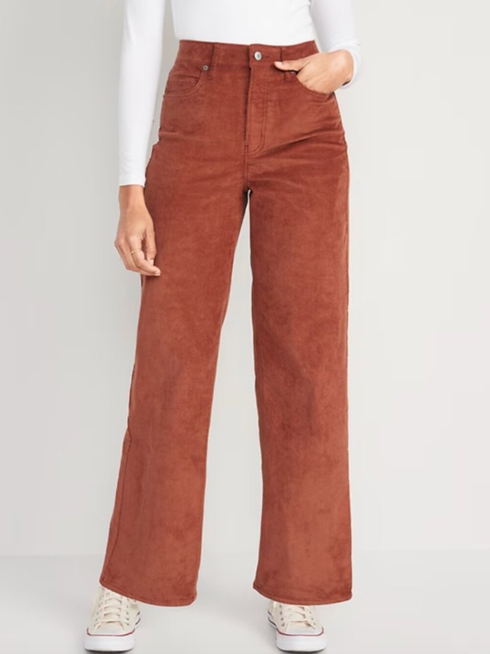 Extra High-Waisted Sky-Hi Wide-Leg Corduroy Pants NWT